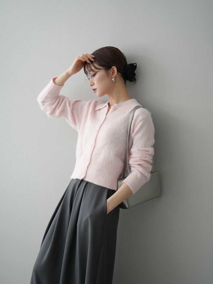 [SET]モヘア衿付きボタンプルオーバー+モヘア衿付きボタンプルオーバー(2set)