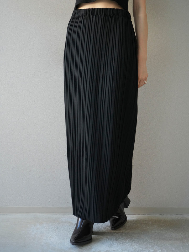 [予約]プリーツIラインスカート/black