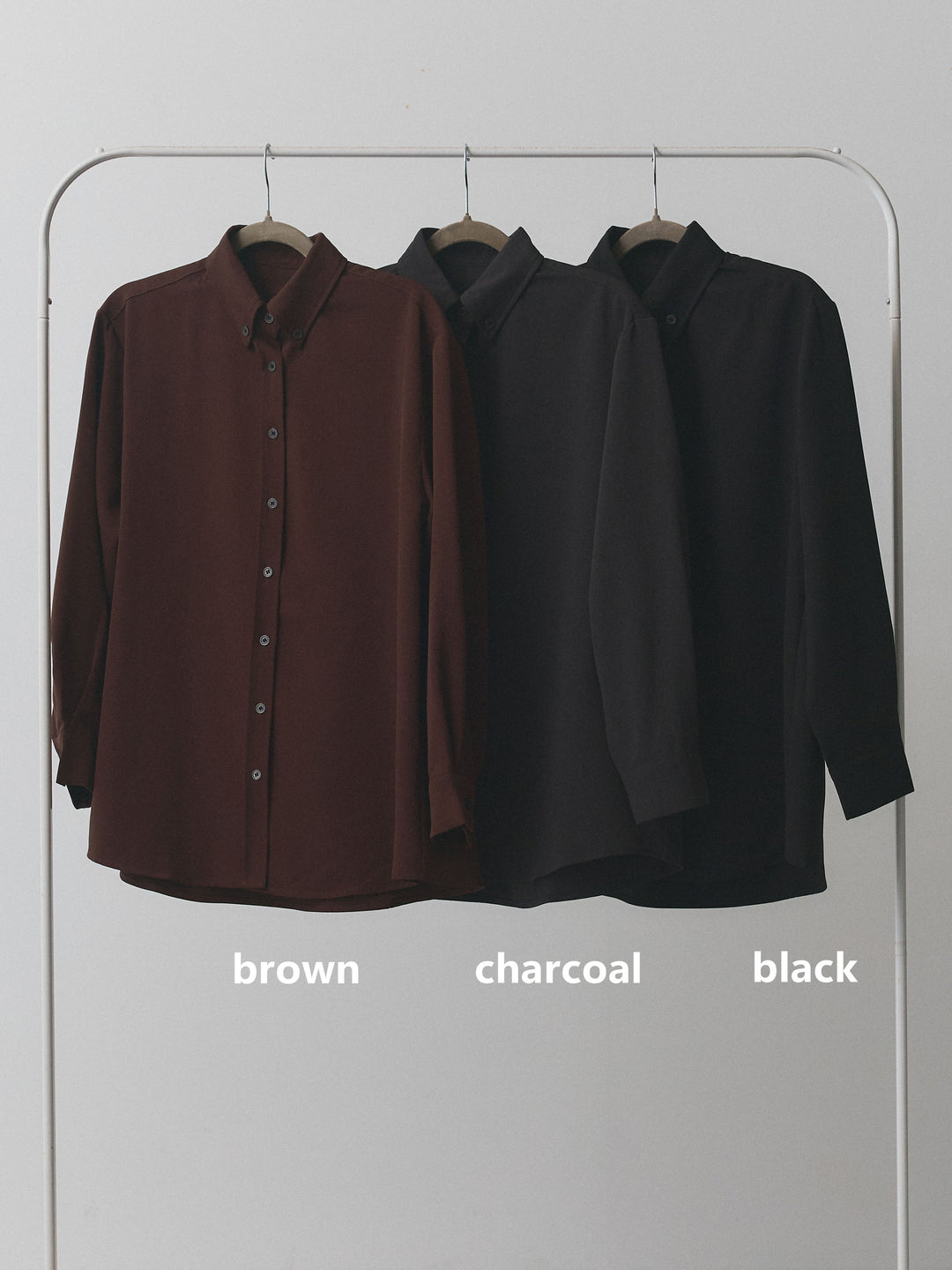 【Allure】[SET]ボタンダウンオーバーシャツ+デザインタックセンターシームアイドパンツ(2set)