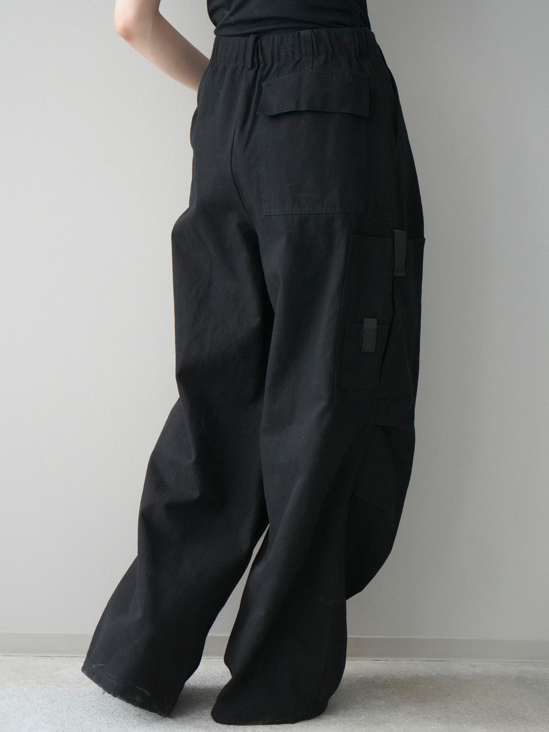 [予約]コットンタックループパンツ/black