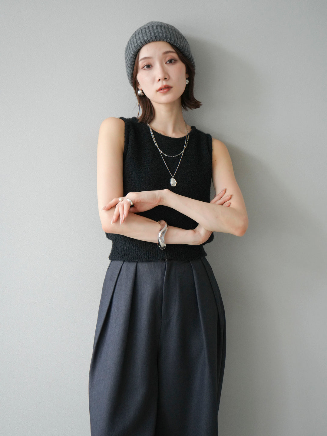 [予約]ニットビーニー/ブラック