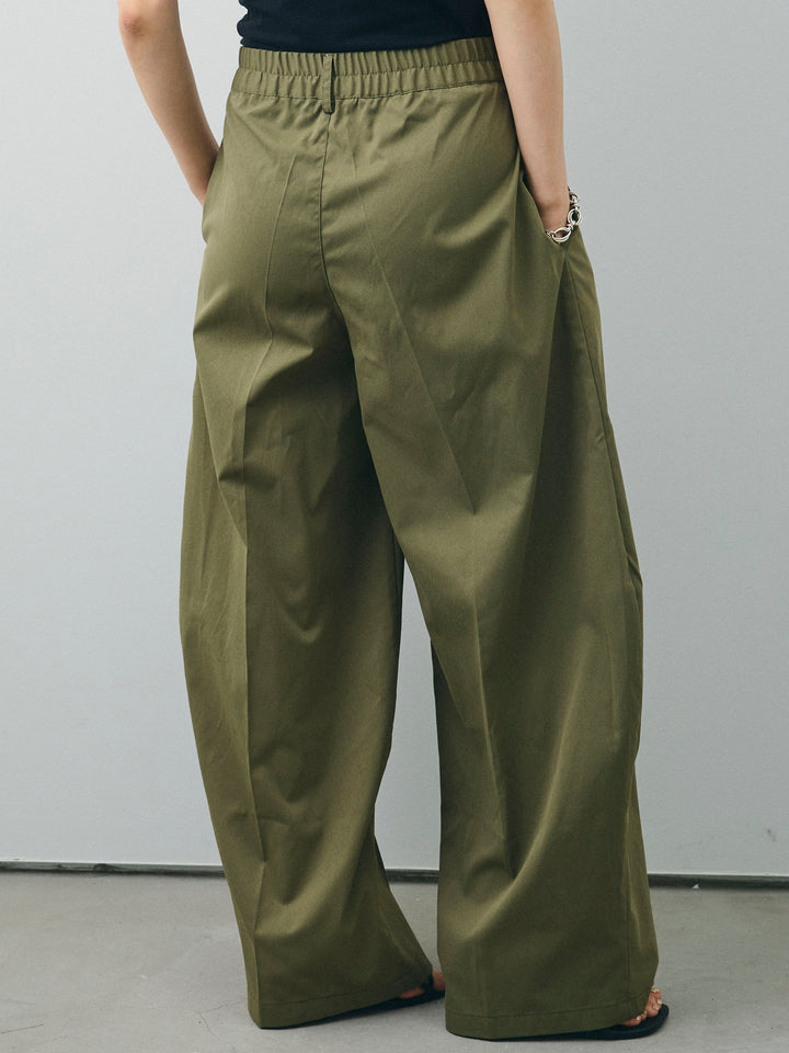 [予約]コクーンワイドチノパンツ/カーキ
