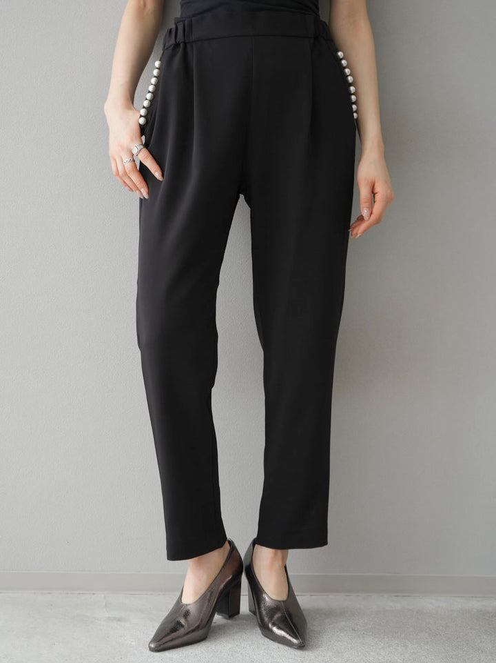 [Pre-order] Pearl Pocket Tapered Pants/Black