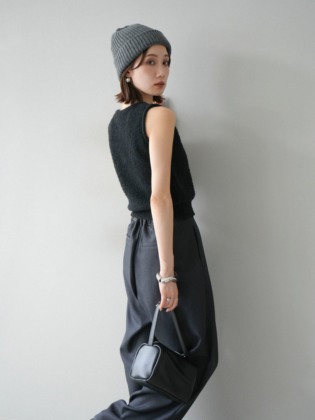 [予約]ニットビーニー/ブラウン