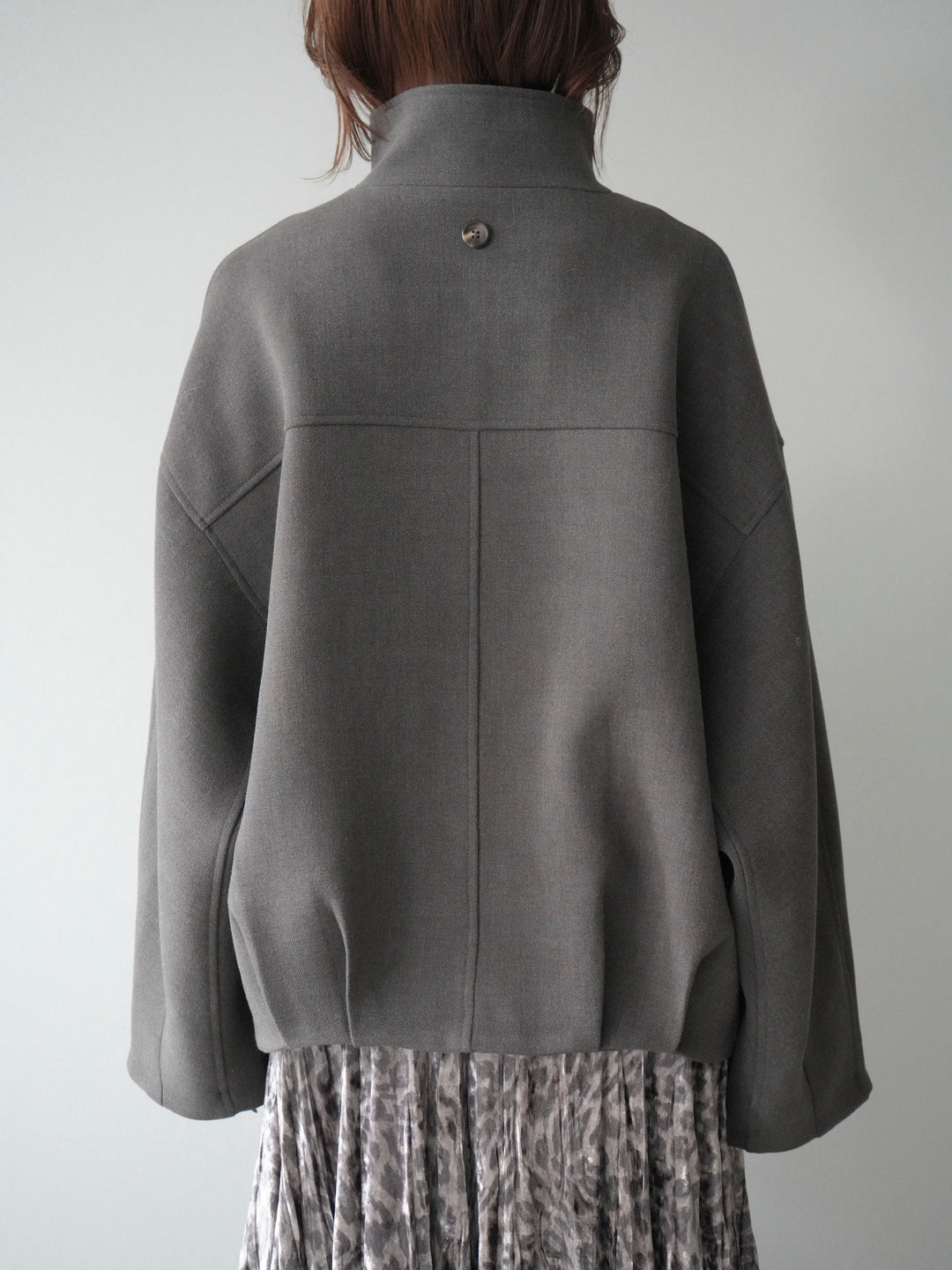 [予約]ストール付きミディアムコート/brown