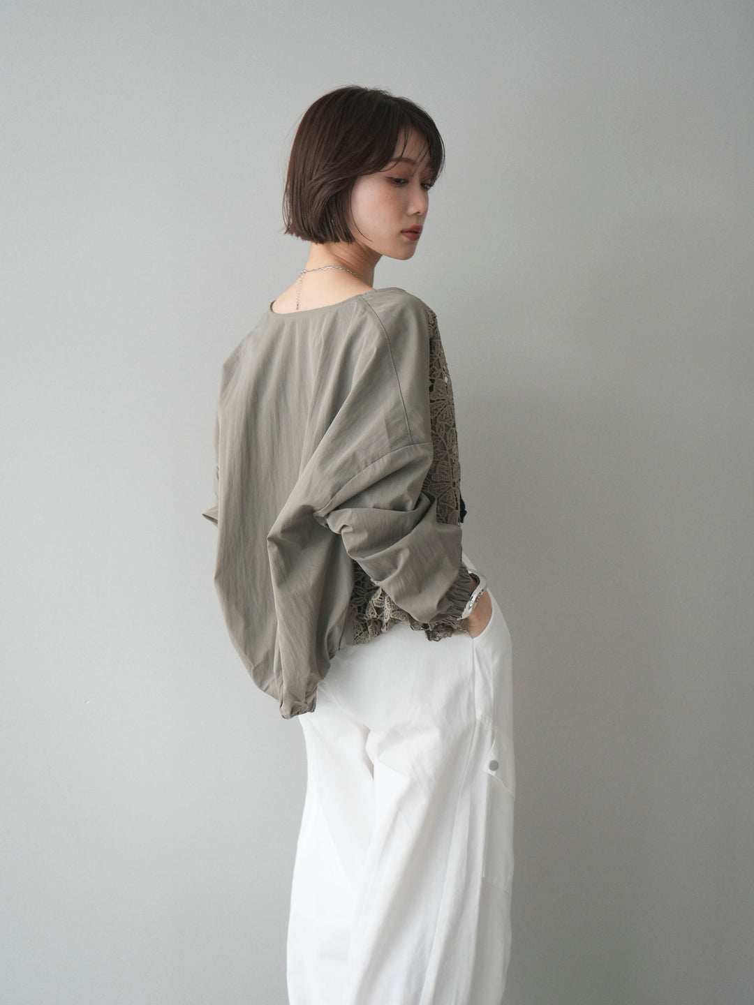 [SET]レースドッキングブルゾン+選べるアクセセット(2set)