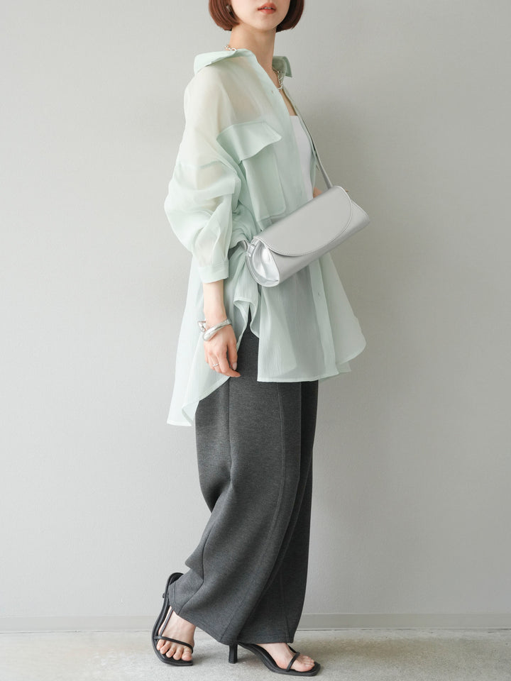 [預購] Light Punch Curve 褲子/炭灰色