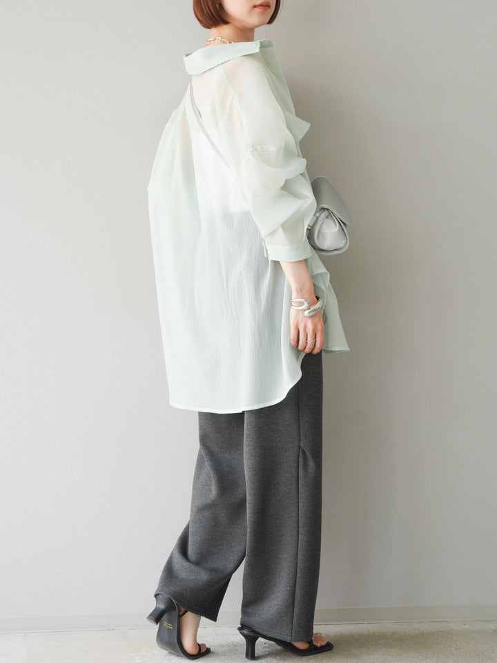 [預購] Light Punch Curve 褲子/炭灰色