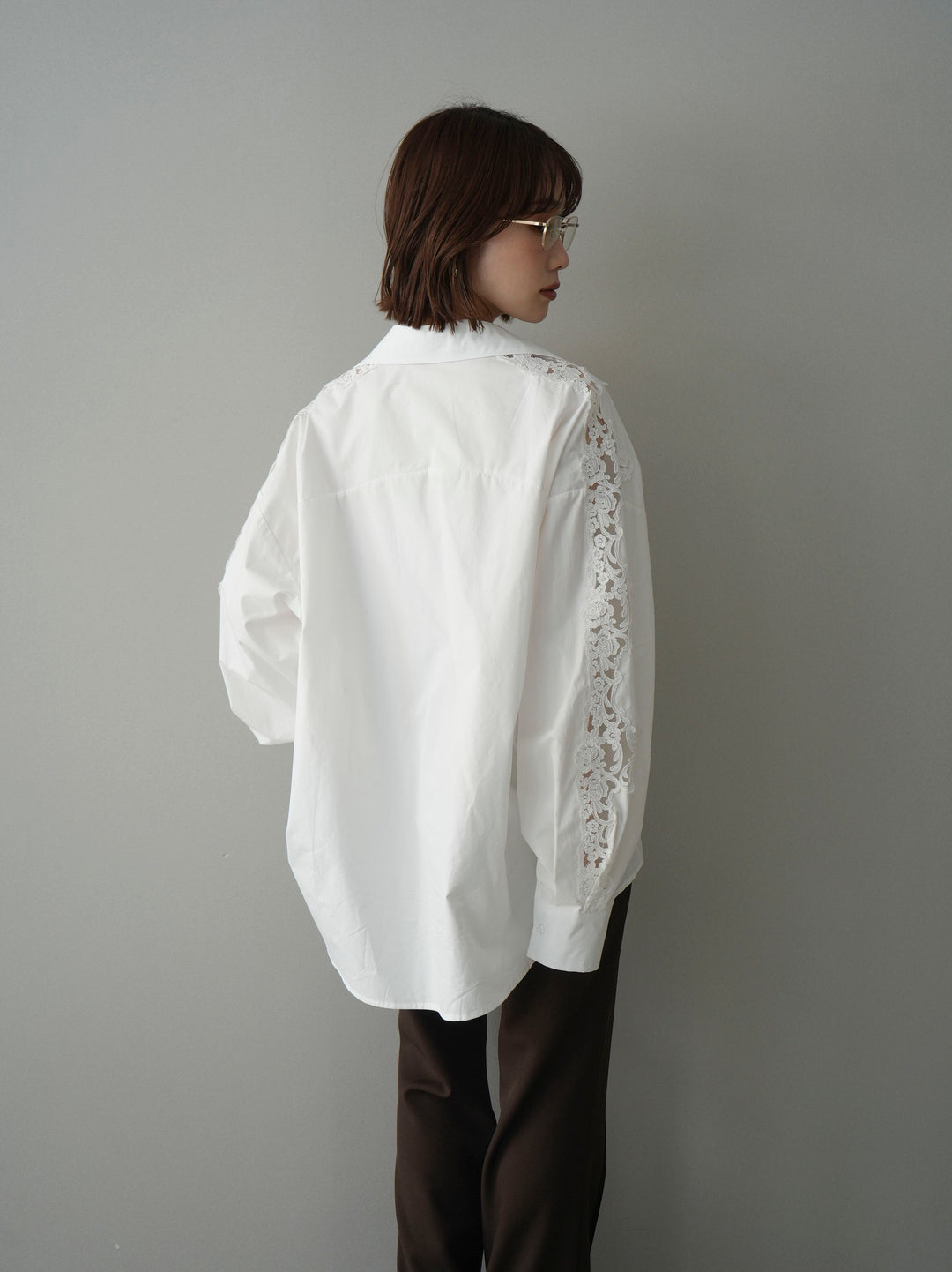 [SET]アームレースブロードシャツ+選べるアクセセット(2set)