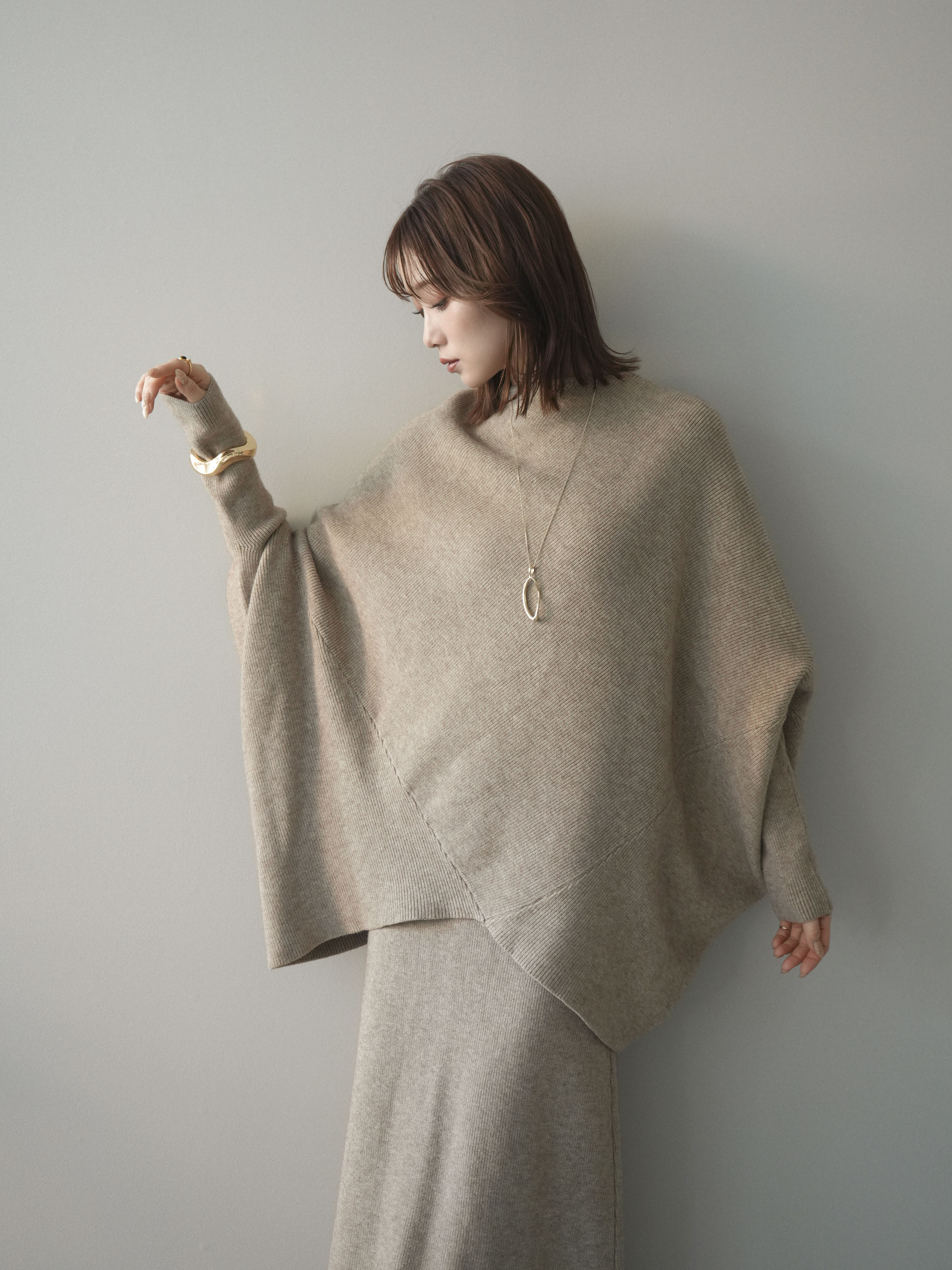 SET]ウール混ドルマンニット&スカートSET UP(2set) – Lumier