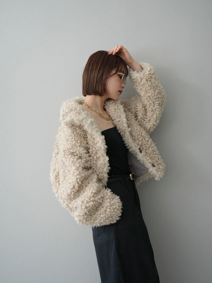 [SET]プードルファーミドルスタンドブルゾン+プードルファーミドルスタンドブルゾン(2set)