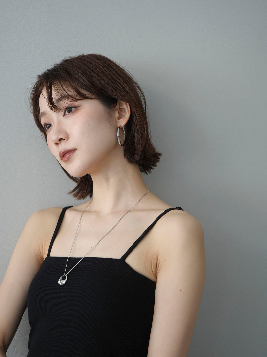 [予約]ビックフープピアス/silver