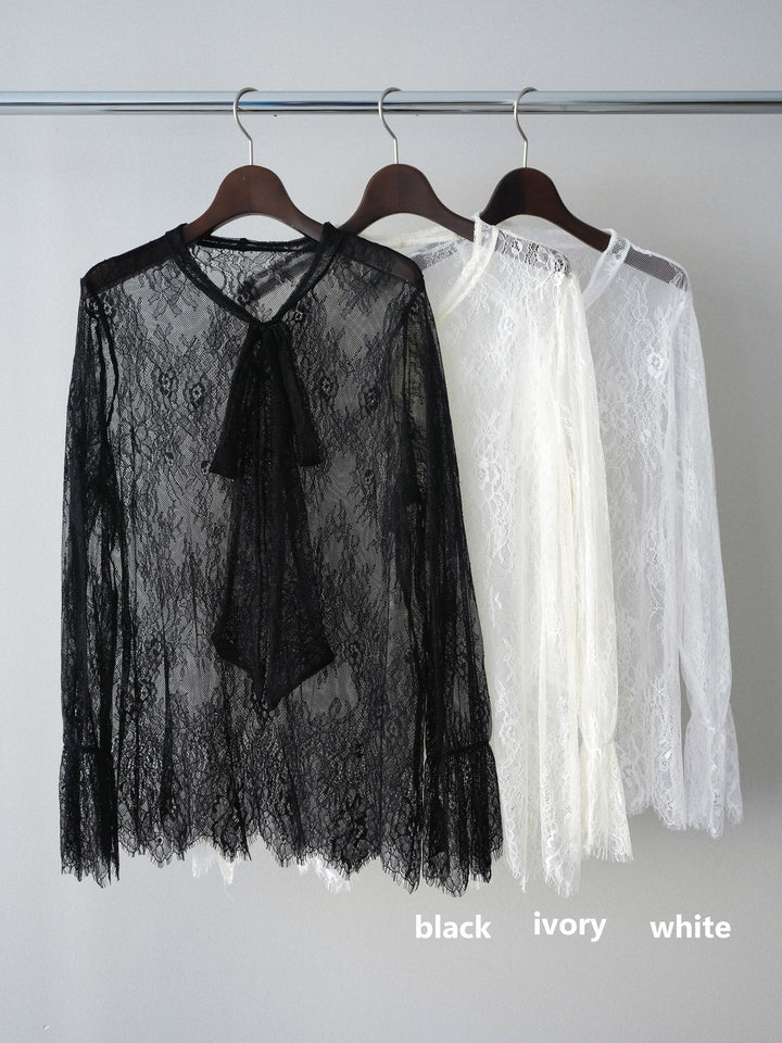 [SET]バックデザインサロペット+リバーレースボウタイトップス(2set)