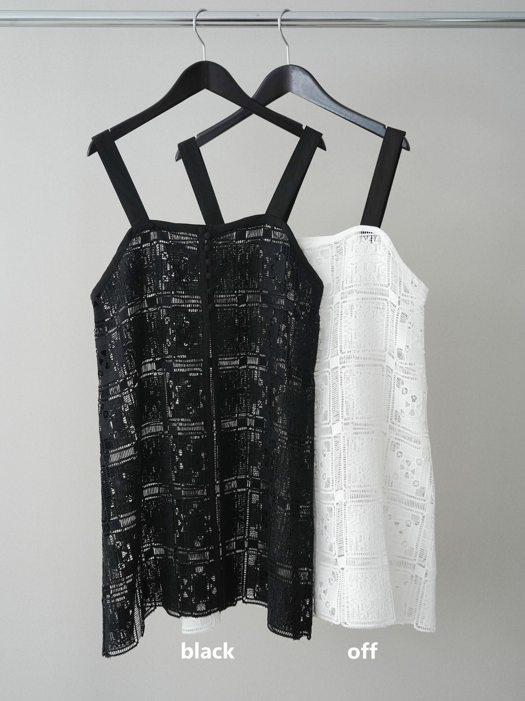 [SET]配色パネルレースキャミソール+ベルト付キーホルダーモチーフワイドパンツ(2set)