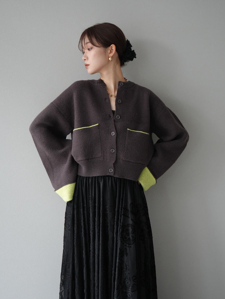 [SET]バイカラーオーバーニットカーディガン+バイカラーオーバーニットカーディガン(2set)