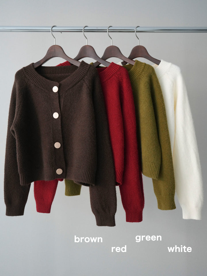 [SET]BIGボタンニットカーディガン+BIGボタンニットカーディガン(2set)