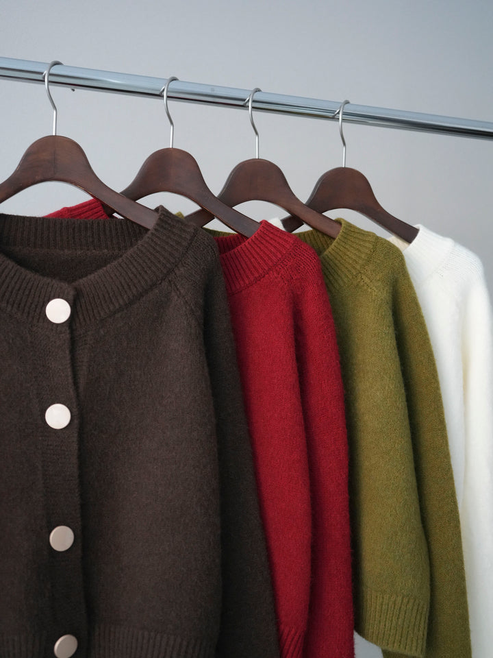 [SET]BIGボタンニットカーディガン+BIGボタンニットカーディガン(2set)