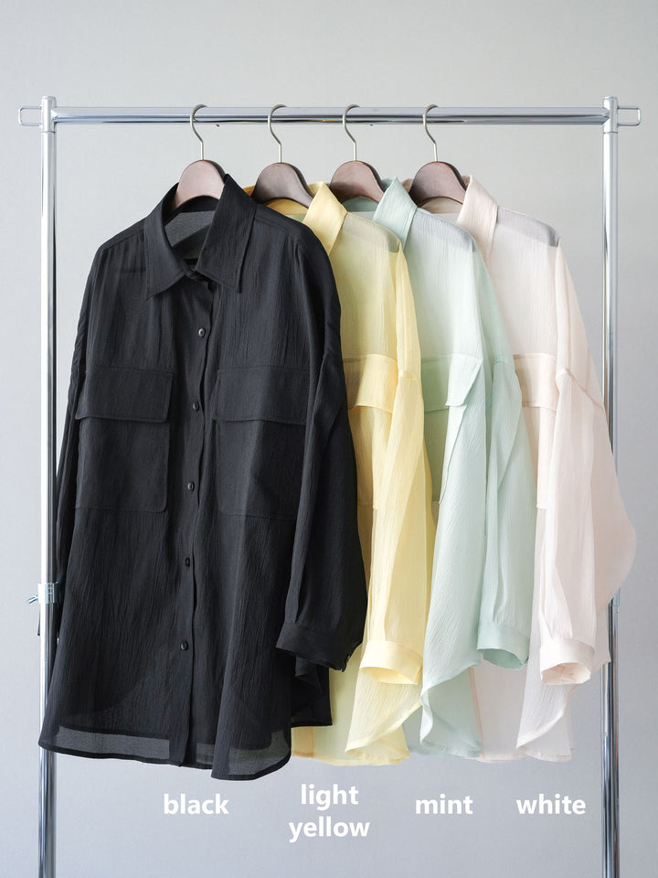 [SET]BIGポケットオーバーシアーシャツ+BIGポケットオーバーシアーシャツ(2set)