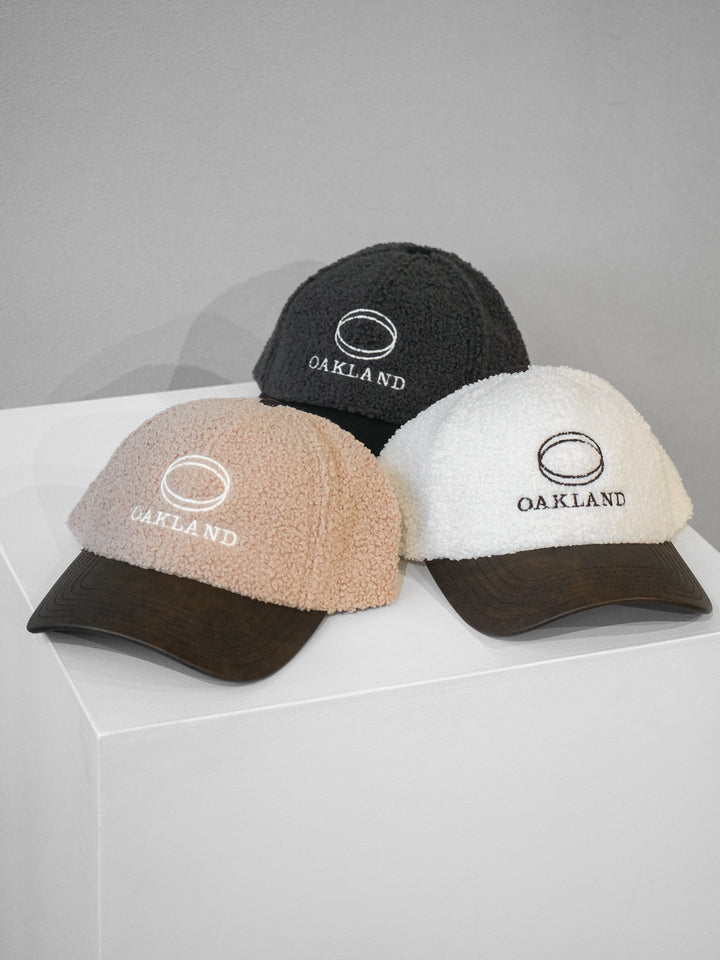 [予約]バイカラーボアCAP/charcoal