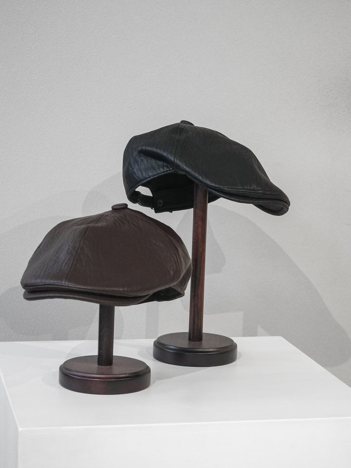 [予約]レザーハンチングCAP/black