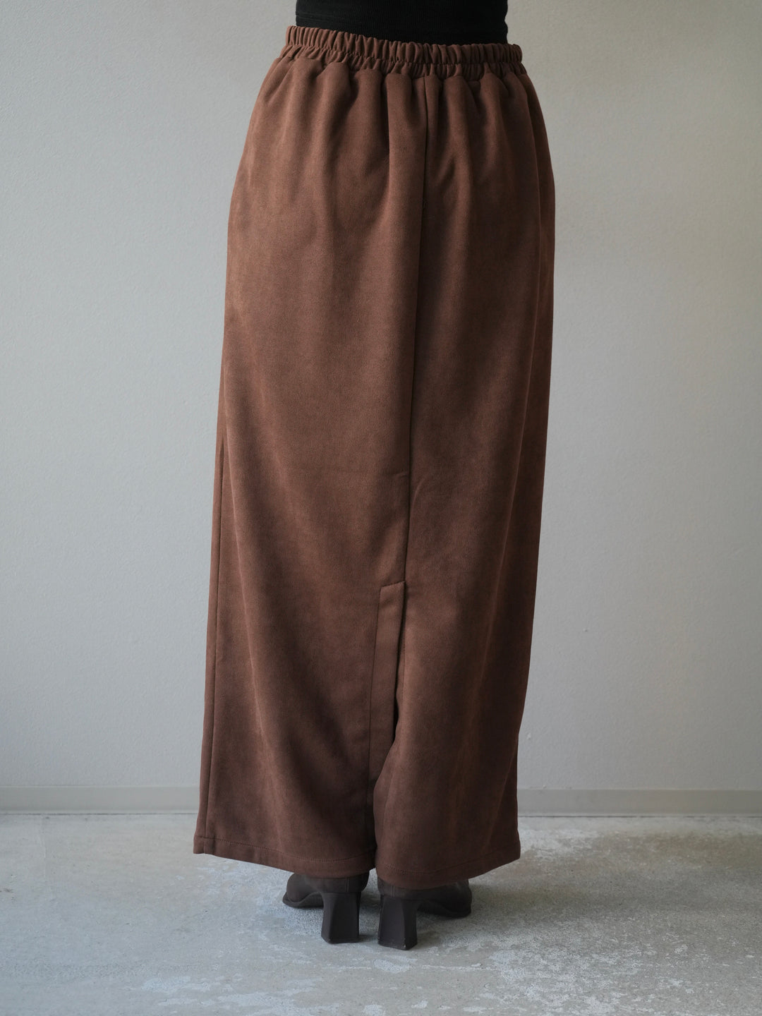 [予約]スエードタイトスカート/ブラウン