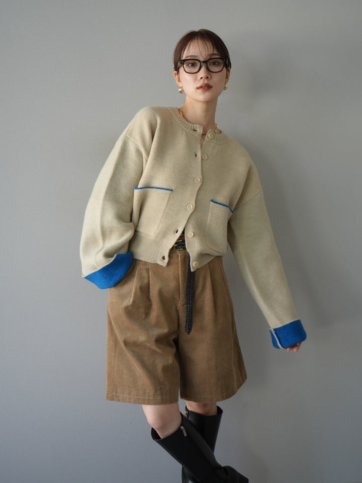 [SET]バイカラーオーバーニットカーディガン+バイカラーオーバーニットカーディガン(2set)