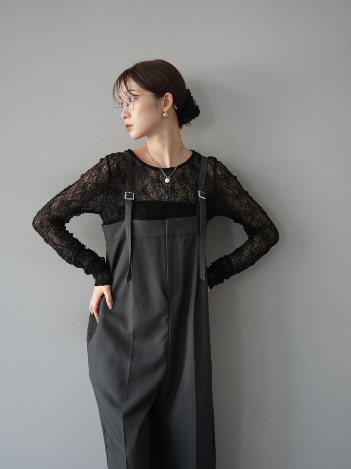 [予約]エステルベアサロペット/チャコール