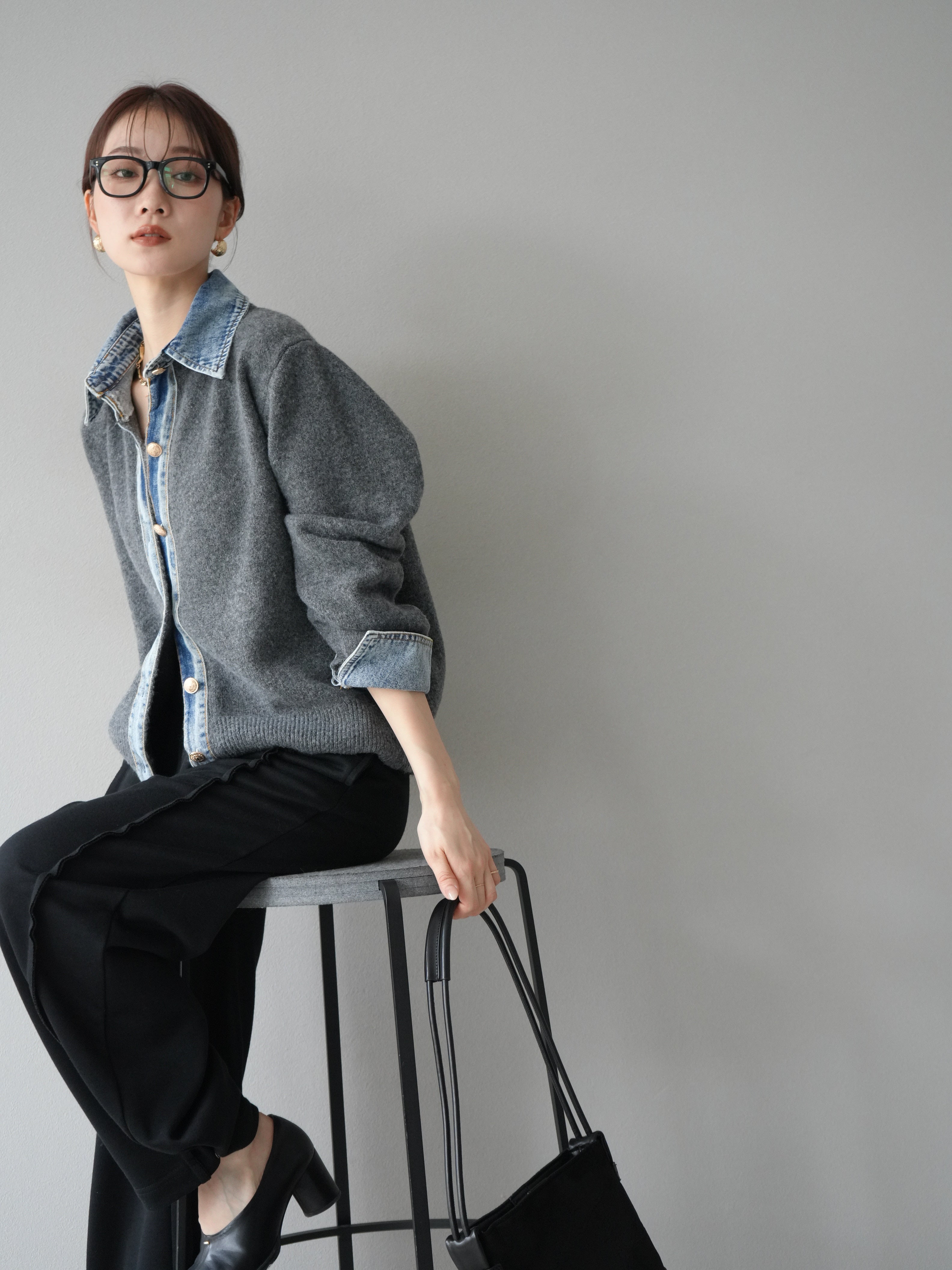 SET]デニム襟ボタンニットカーディガン+選べるアクセセット(2set) – Lumier