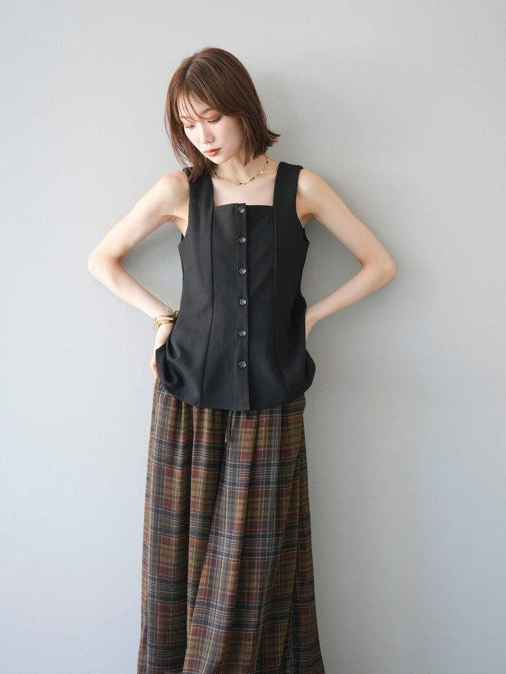 [予約]ペプラムベスト/ブラック