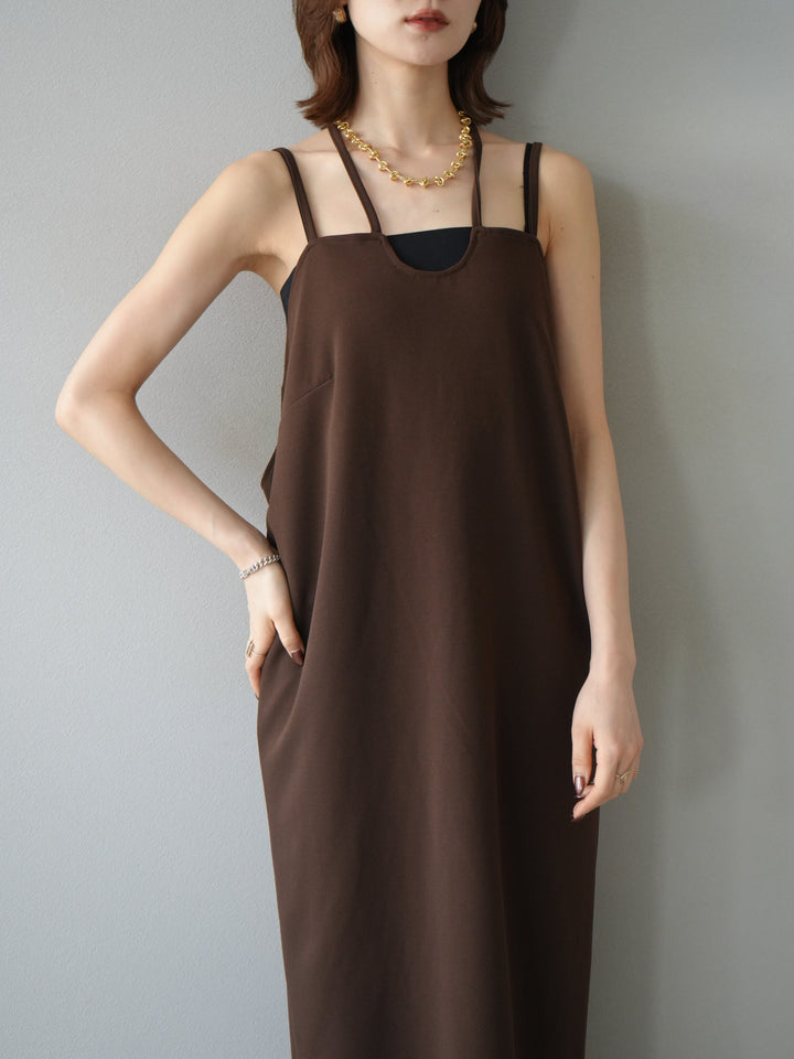 [予約]ホルターキャミワンピース/ブラウン