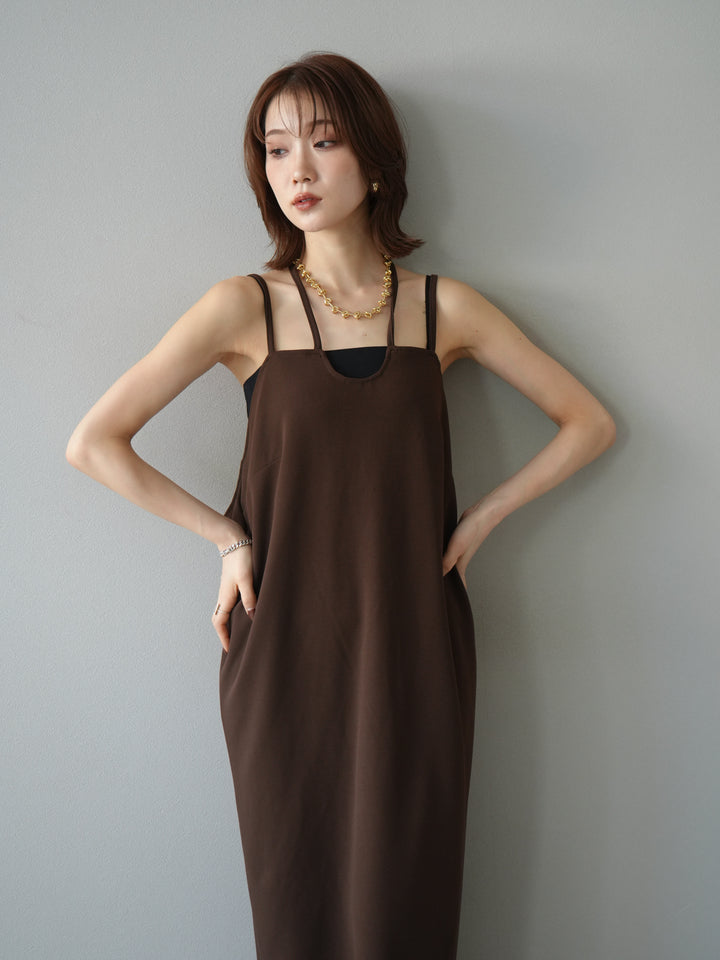 [予約]ホルターキャミワンピース/ブラウン