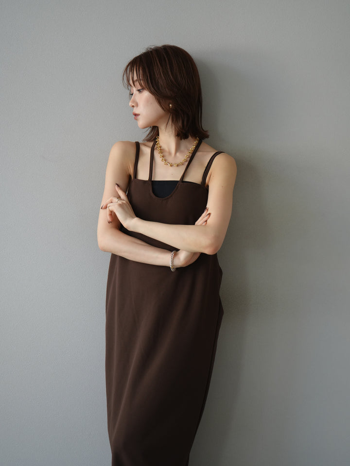 [予約]ホルターキャミワンピース/ブラウン