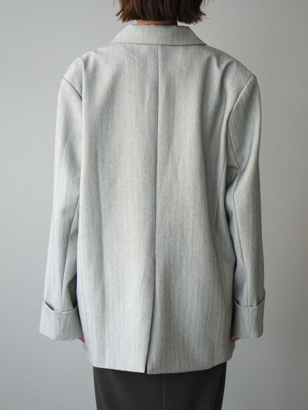 [予約]ダブルボタンヘリンボーンジャケット/lightgray