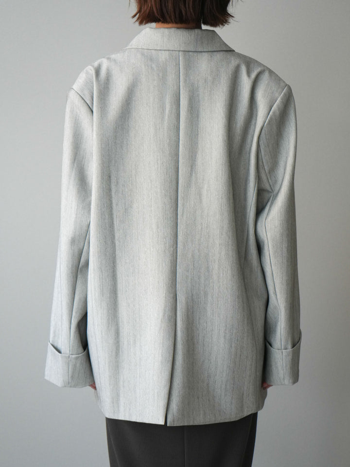 [予約]ダブルボタンヘリンボーンジャケット/lightgray