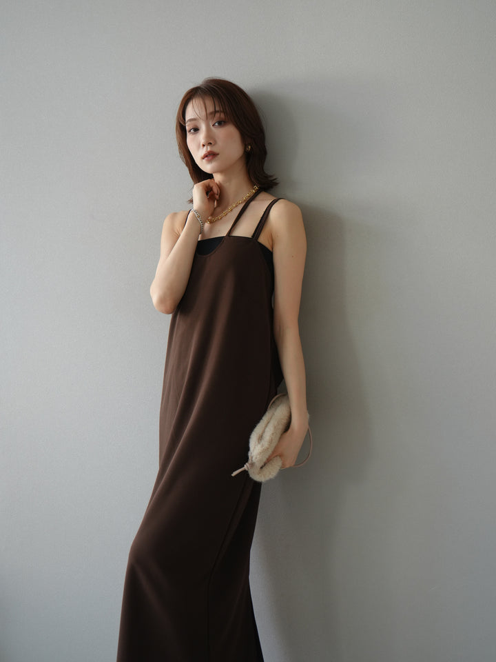 [予約]ホルターキャミワンピース/ブラウン