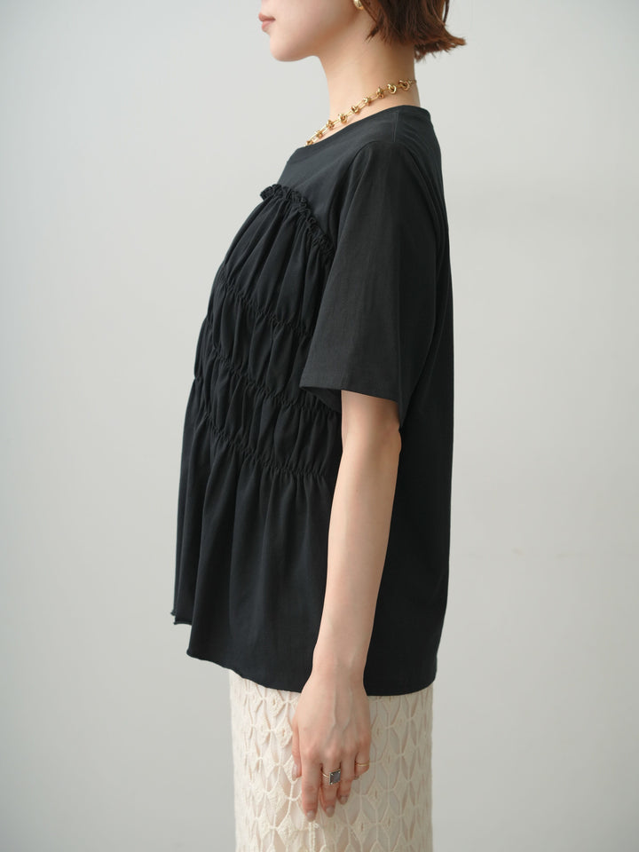 [予約]クールタッチシャーリングTEE/black