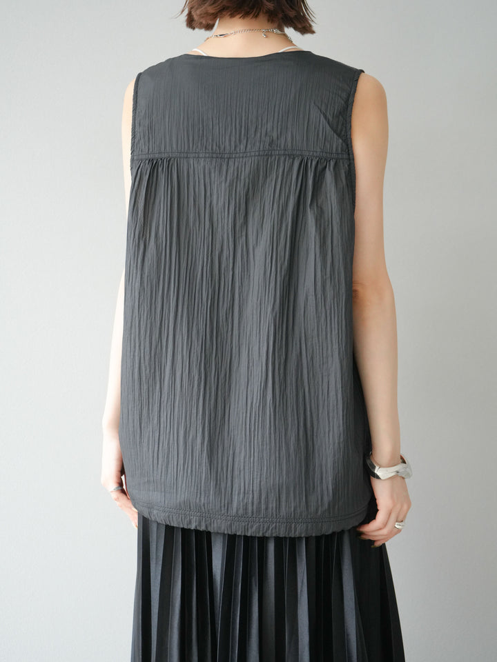 [予約]ナイロンBIGポケットシアーベスト/チャコール