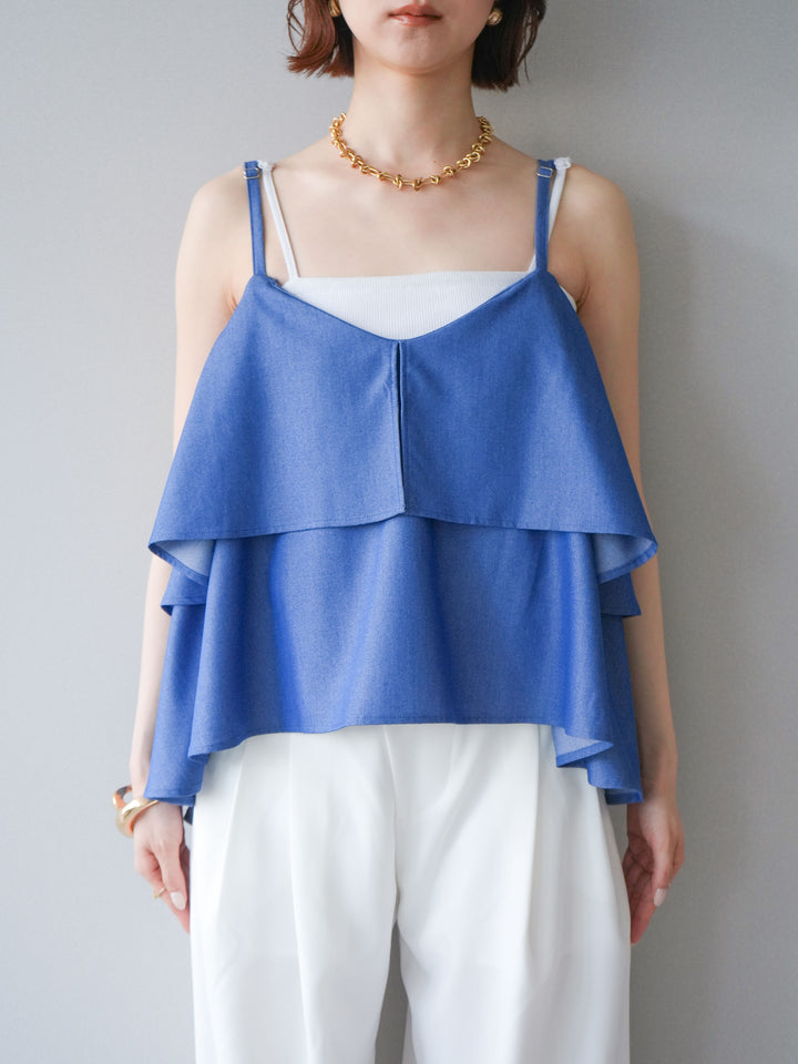 [予約]ティアードキャミソール/blue
