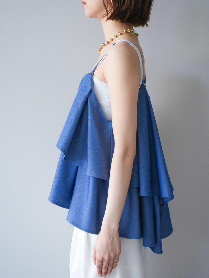 [予約]ティアードキャミソール/blue