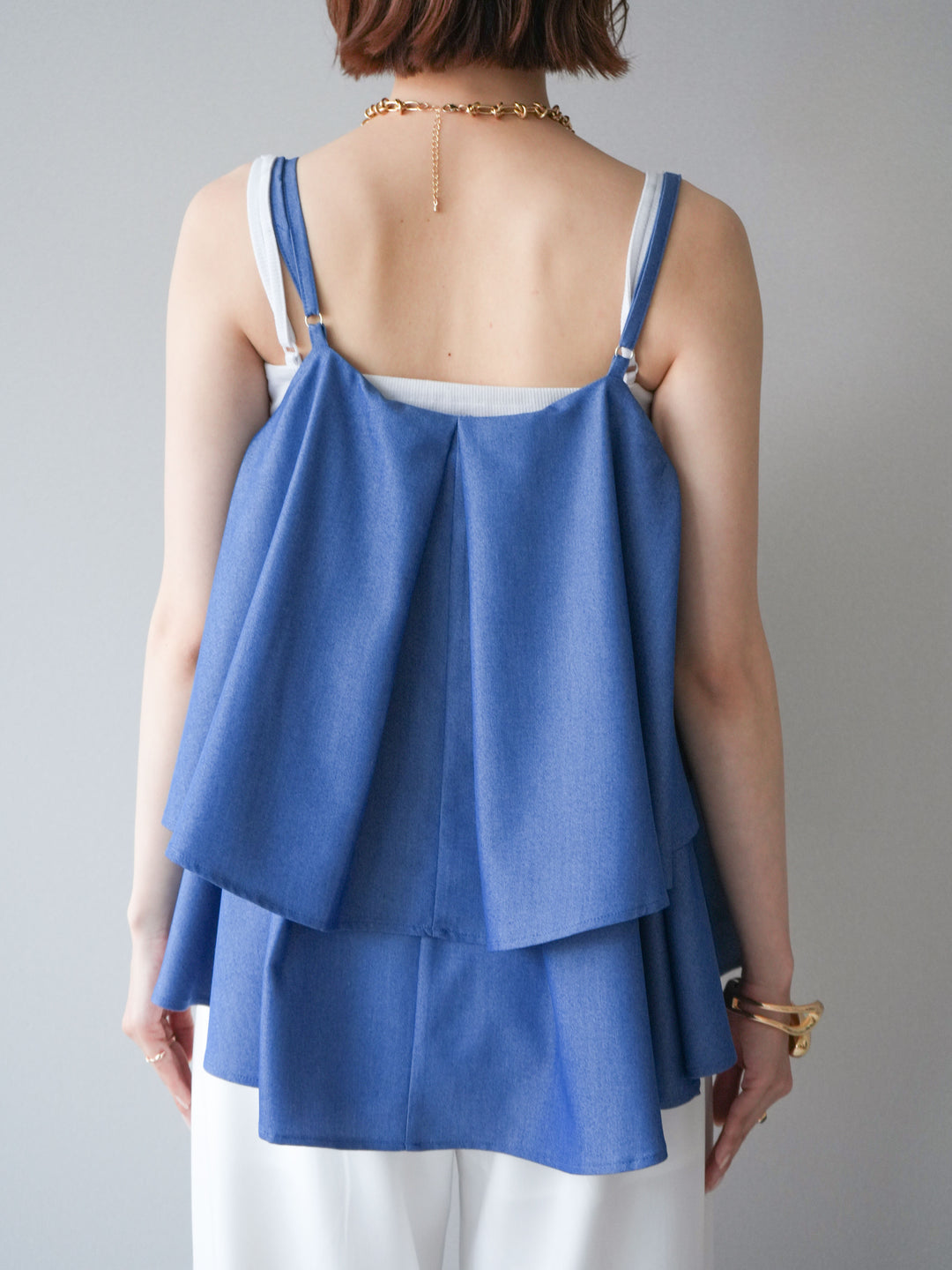 [予約]ティアードキャミソール/blue