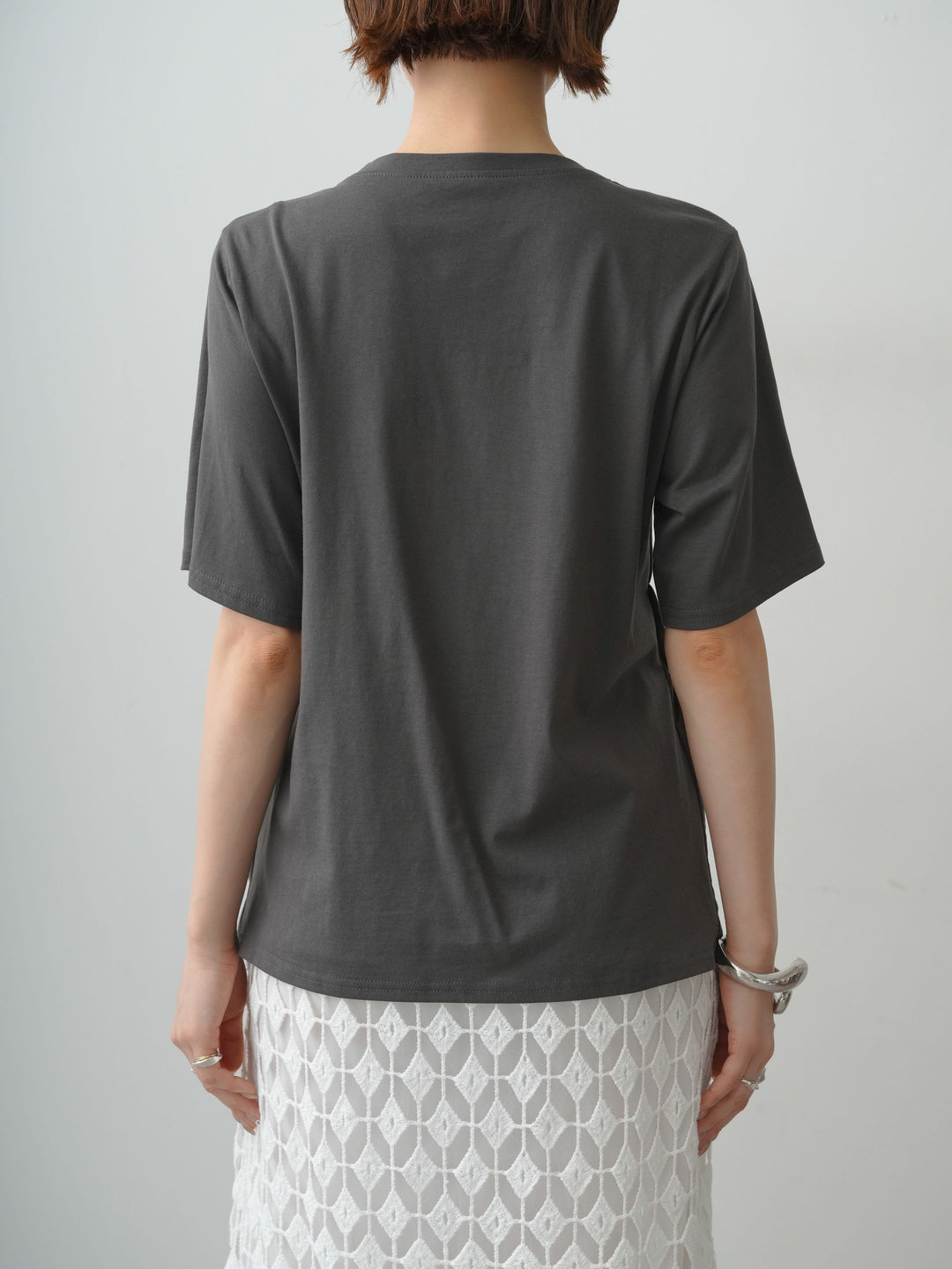 [予約]クールタッチシャーリングTEE/charcoal