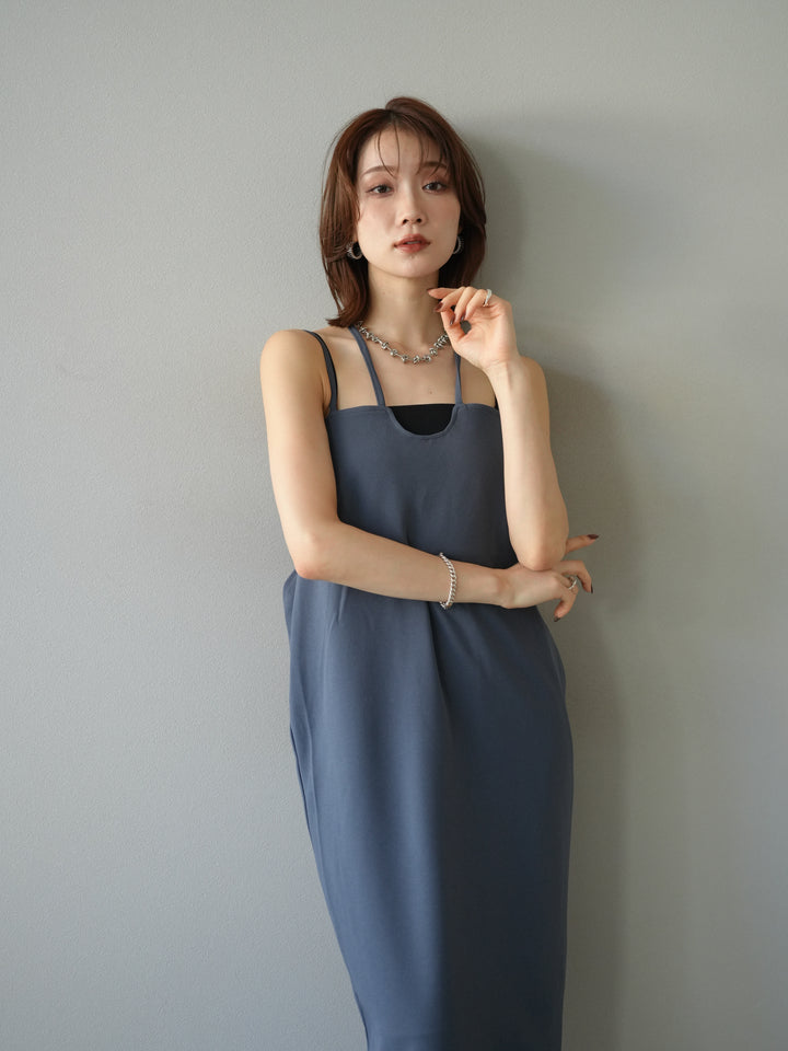 [予約]ホルターキャミワンピース/ブルー