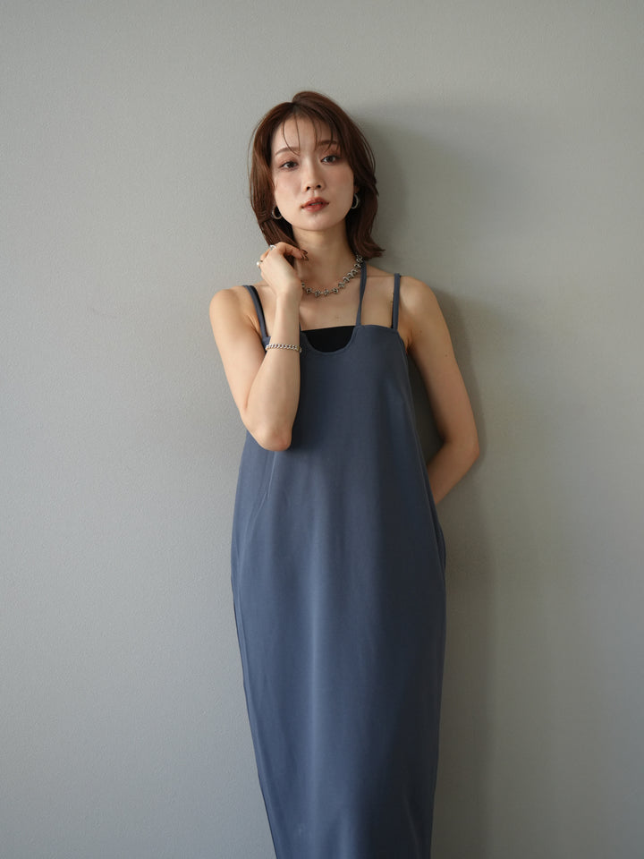 [予約]ホルターキャミワンピース/ブルー