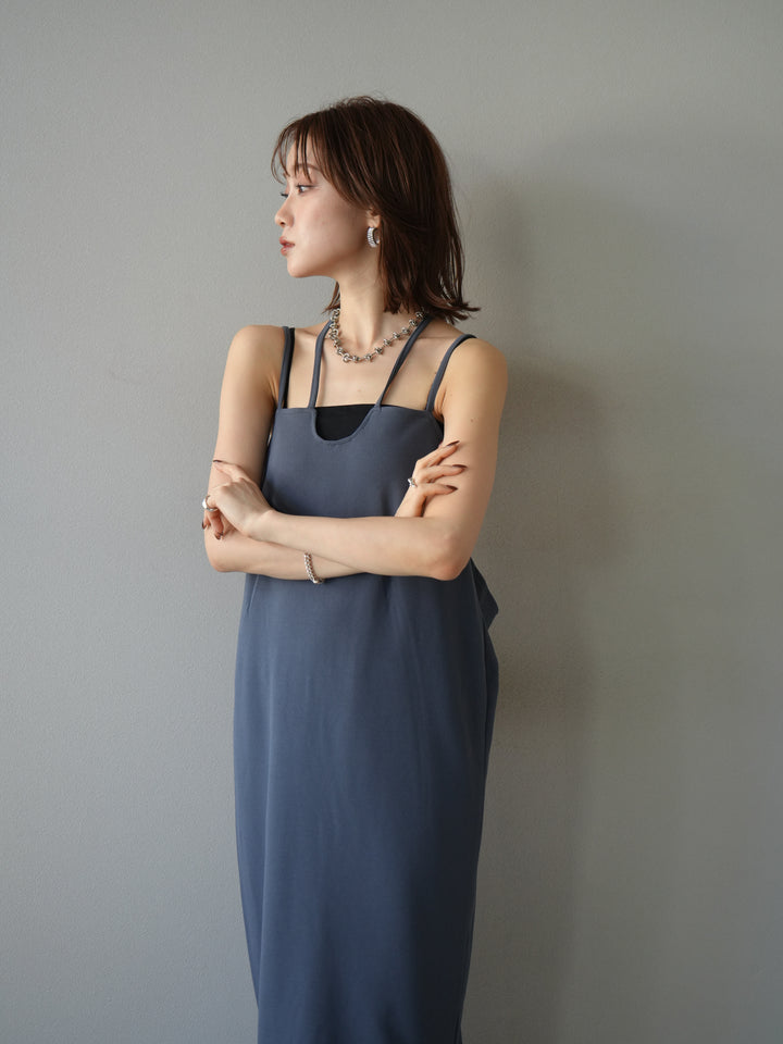 [予約]ホルターキャミワンピース/ブルー