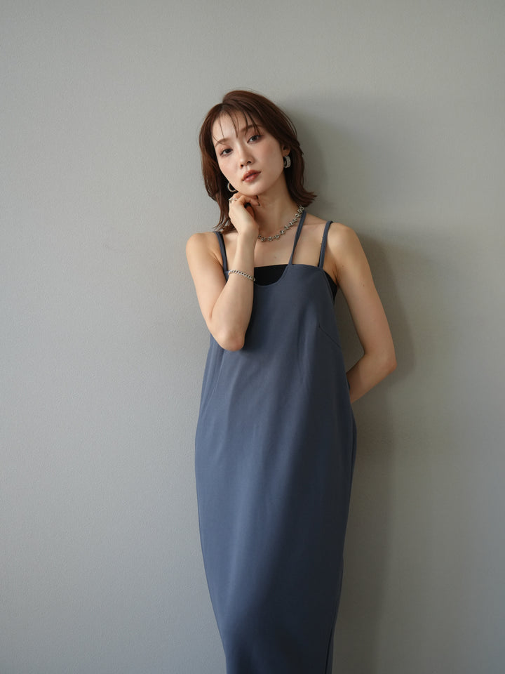[予約]ホルターキャミワンピース/ブルー