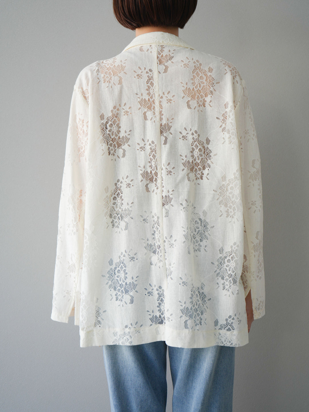 [予約]レーステーラードジャケット/アイボリー