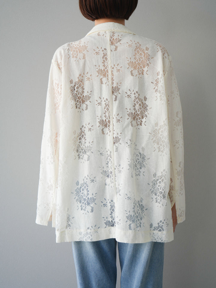 [予約]レーステーラードジャケット/アイボリー