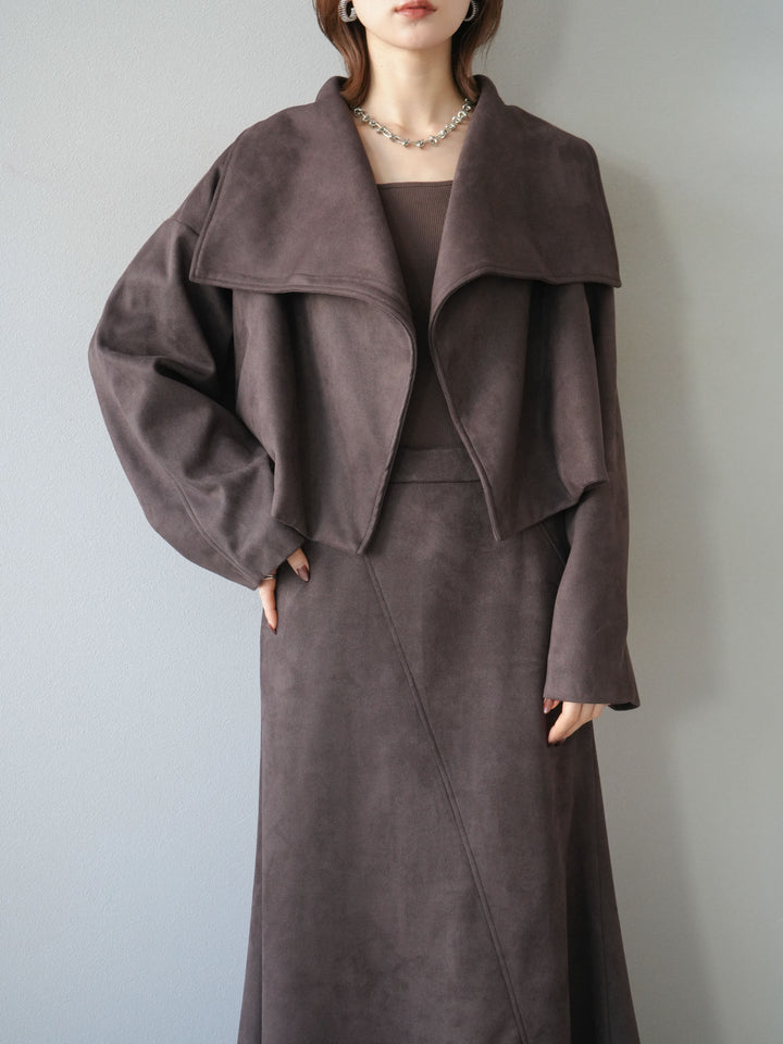 [SET]スエードショートジャケット＆ロングスカートSET UP(2set)