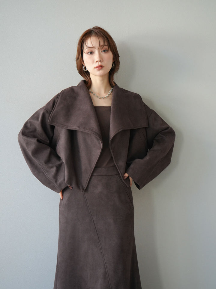 [SET]スエードショートジャケット＆ロングスカートSET UP(2set)