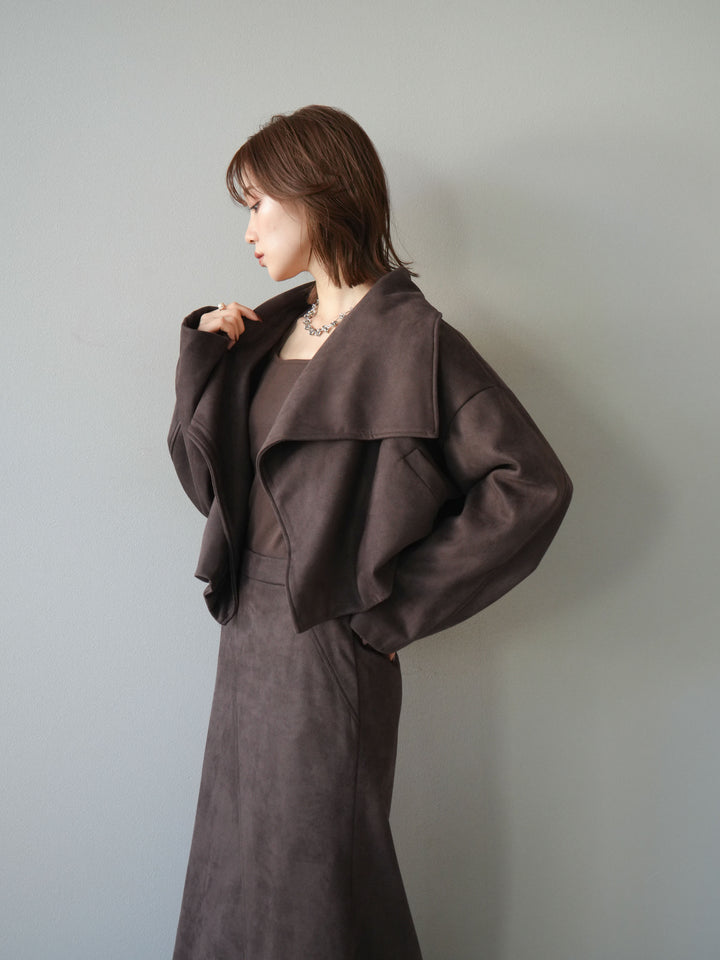 [SET]スエードショートジャケット＆ロングスカートSET UP(2set)